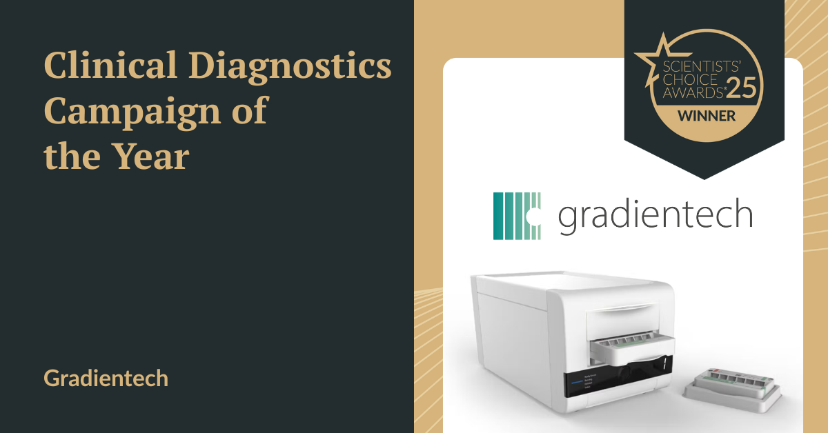 Image for Gradientech wins Clinical Diagnostics Campaign of the Year